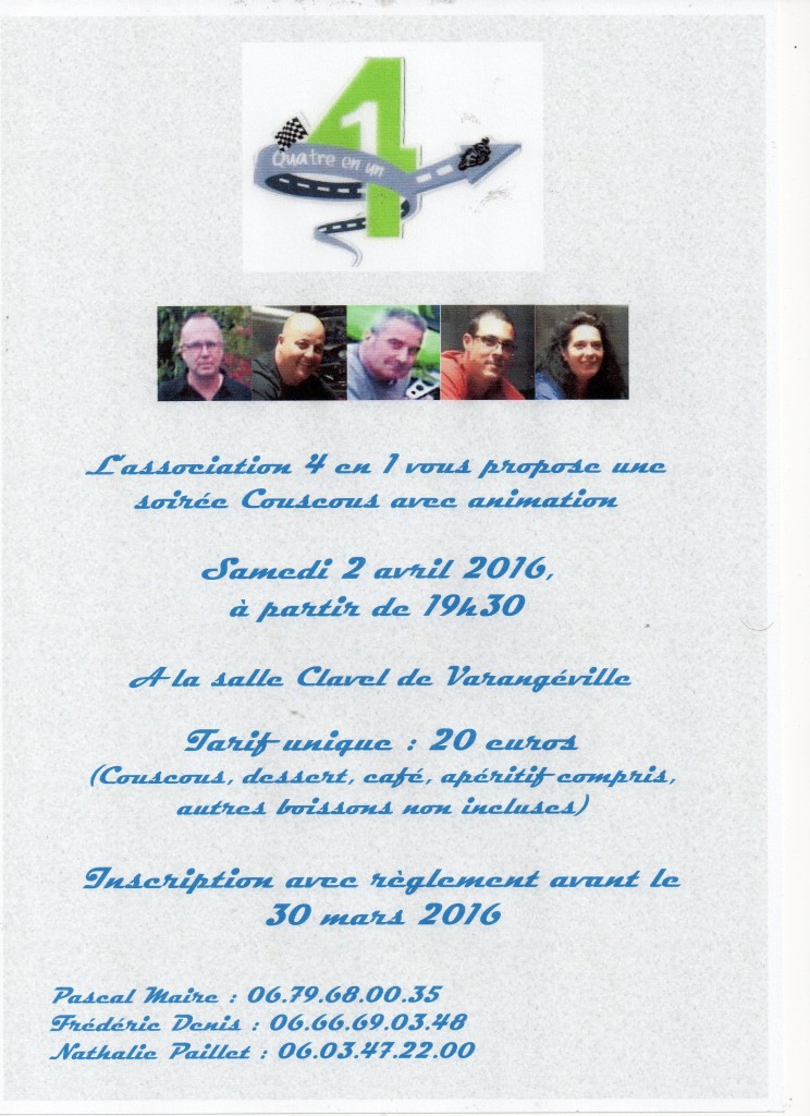 COUSCOUS 4EN1 LE 2 AVRIL