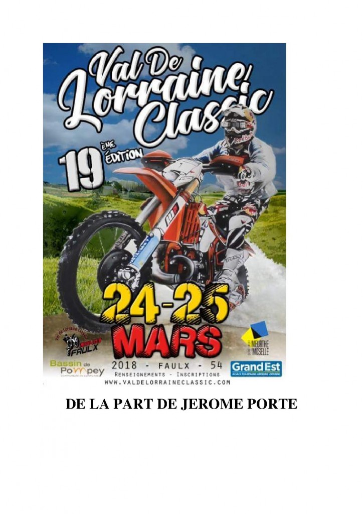 DE LA PART DE JEROME PORTE